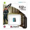  Зображення Карта пам'яті Kingston microSD  512GB C10 UHS-I U3 A2 R170/W90MB/s 